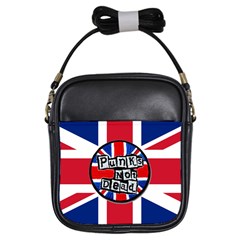 Punk Not Dead Music Rock Uk United Kingdom Flag Girls Sling Bag by Sudhe