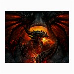 Dragon Legend Art Fire Digital Fantasy Small Glasses Cloth (2-Side) Front