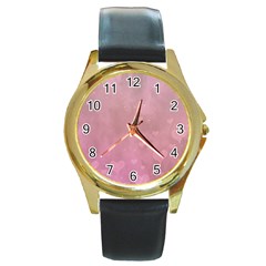 Lovely Hearts Round Gold Metal Watch by lucia