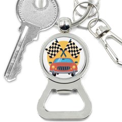 Automobile Car Checkered Drive Bottle Opener Key Chains by Sudhe