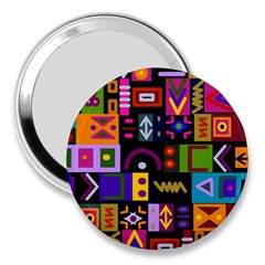 Abstract A Colorful Modern Illustration 3  Handbag Mirrors by Sudhe