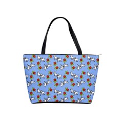 Lamb Pattern Blue Classic Shoulder Handbag by snowwhitegirl