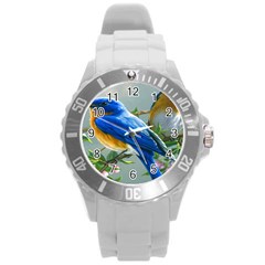 Loving Birds Round Plastic Sport Watch (l) by Sudhe