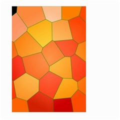 Background Pattern Of Orange Mosaic Large Garden Flag (two Sides) by Sudhe