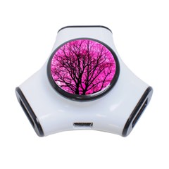 Pink Silhouette Tree 3-port Usb Hub by Sudhe