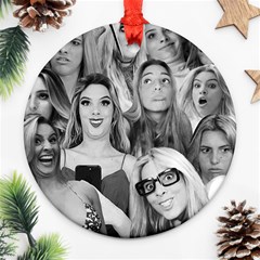 Lele Pons - Funny Faces Round Ornament (two Sides) by Valentinaart