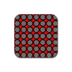 Darts Dart Board Board Target Game Rubber Coaster (square)  by Pakrebo