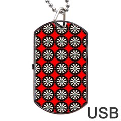 Darts Dart Board Board Target Game Dog Tag Usb Flash (two Sides) by Pakrebo