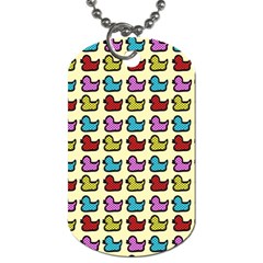 Ducklings Background Ducks Cute Dog Tag (two Sides) by Pakrebo