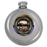 Ohio Seal Round Hip Flask (5 oz) Front