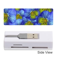 Flowers Pansy Background Purple Memory Card Reader (stick) by Mariart