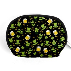 St Patricks Day Pattern Accessory Pouch (medium) by Valentinaart