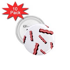 Funny Bacon Slices Pattern Infidel Red Meat 1 75  Button (10 Pack)  by genx