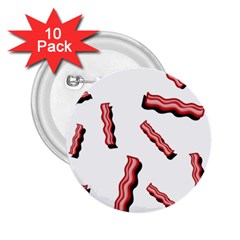 Funny Bacon Slices Pattern Infidel Red Meat 2 25  Button (10 Pack) by genx