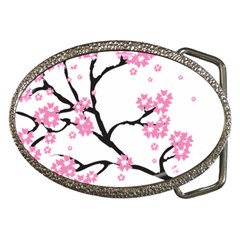 Blossoms Branch Cherry Floral Belt Buckles by Pakrebo