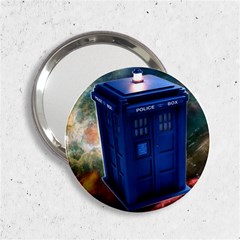 The Police Box Tardis Time Travel Device Used Doctor Who 2 25  Handbag Mirrors by Sudhe