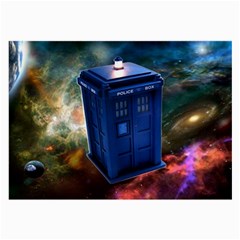 The Police Box Tardis Time Travel Device Used Doctor Who Large Glasses Cloth (2-side) by Sudhe