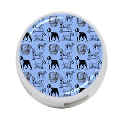 Dog Pattern Blue 4-port Usb Hub (one Side) by snowwhitegirl