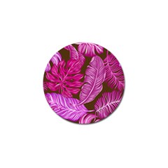 Tropical Pink Leaves Golf Ball Marker by snowwhitegirl