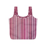 Cranberry Striped Mandala - Full Print Recycle Bag (S) Front