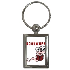 Literal Bookworm Key Chains (rectangle)  by emeraldwolfpress