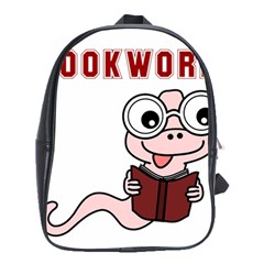 Literal Bookworm School Bag (xl) by emeraldwolfpress