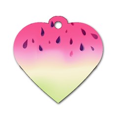 Watermelon Pastel Gradient Pink Watermelon Pastel Gradient Dog Tag Heart (two Sides) by genx