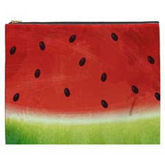 Juicy Paint Texture Watermelon Red And Green Watercolor Cosmetic Bag (xxxl) by genx