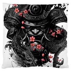 Sleeve Tattoo  Samurai Large Cushion Case (one Side) by Sudhe