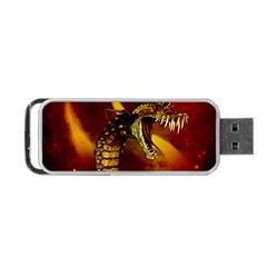 Awesome Dinosaur, Konda In The Night Portable Usb Flash (two Sides) by FantasyWorld7