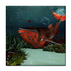 Awesome Mechanical Whale In The Deep Ocean Tile Coasters by FantasyWorld7