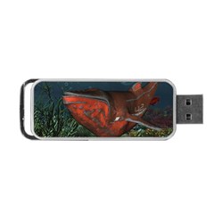 Awesome Mechanical Whale In The Deep Ocean Portable Usb Flash (two Sides) by FantasyWorld7