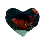 Awesome Mechanical Whale In The Deep Ocean Standard 16  Premium Heart Shape Cushions Front