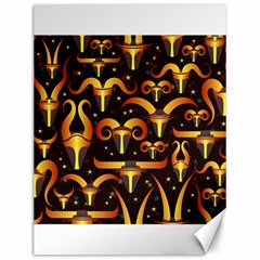 Stylised Horns Black Pattern Canvas 12  X 16 