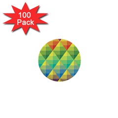 Background Colorful Geometric Triangle 1  Mini Buttons (100 Pack)  by HermanTelo