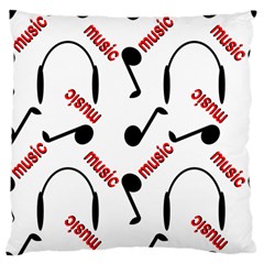 Music Letters Word Headphones Note Standard Flano Cushion Case (one Side)