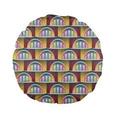 Seamless Pattern Background Abstract Standard 15  Premium Flano Round Cushions