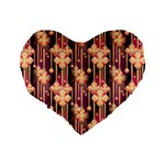 Seamless Pattern Plaid Standard 16  Premium Heart Shape Cushions Back