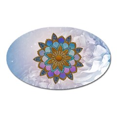 Wonderful Mandala Oval Magnet by FantasyWorld7