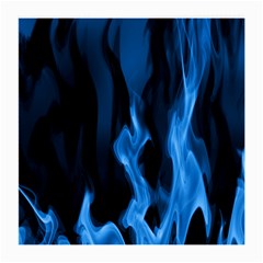 Smoke Flame Abstract Blue Medium Glasses Cloth by HermanTelo