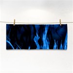 Smoke Flame Abstract Blue Hand Towel Front