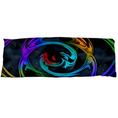 Rainbow Fractal Clouds Stars Body Pillow Case (dakimakura) by HermanTelo