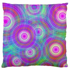 Circle Colorful Pattern Background Standard Flano Cushion Case (two Sides)