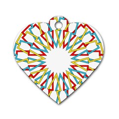 Wheel Complex Symbol Mandala Dog Tag Heart (one Side)