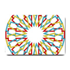 Wheel Complex Symbol Mandala Small Doormat  by HermanTelo