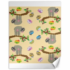 Sloth Neutral Color Cute Cartoon Canvas 12  X 16 