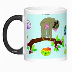 Sloth Aqua Blue Cute Cartoon Tile Green Morph Mugs