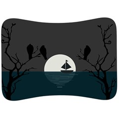 Birds Moon Moonlight Tree Animal Velour Seat Head Rest Cushion by HermanTelo