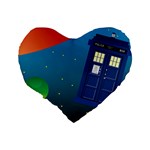 Tardis Doctor Time Travel Standard 16  Premium Heart Shape Cushions Back