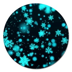 Background Black Blur Colorful Magnet 5  (round) by Pakrebo